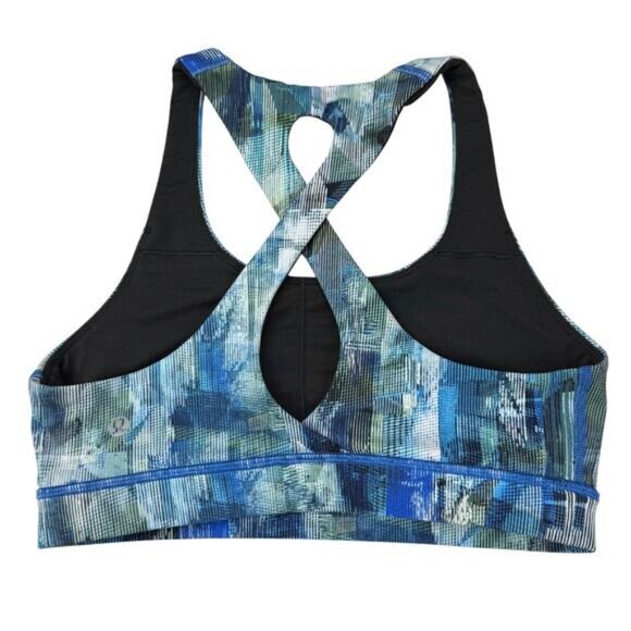 LULULEMON Time To Sweat Bra Size 6 Sun Dazed Multi Blue - Picture 4 of 6